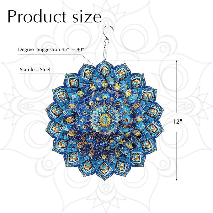 Wholesale animal wind-turning ornaments outdoor 3D rotating wind chimes